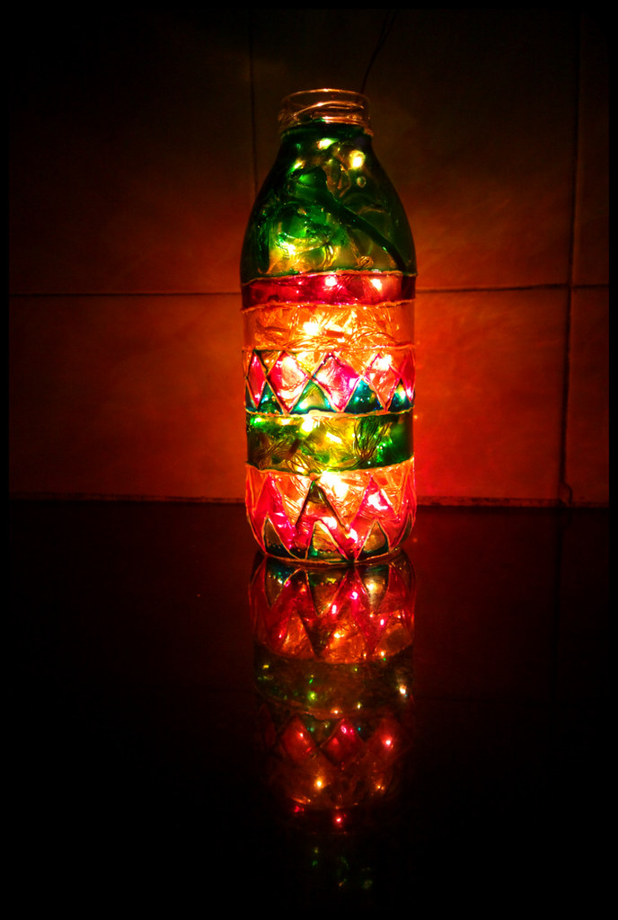 lampu hias botol kaca bekas Fairy lights in a bottle