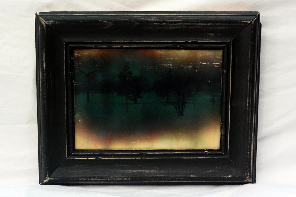 bingkai foto kayu reklamasi Rustic distressed wood frame